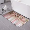 thumbnail image 2 of SPXUBZ Floral Pink Stripes And Blossoms Non Slip Kitchen Mats Bathroom Rugs Floor Mats for Floor 24x16 inch, 2 of 5