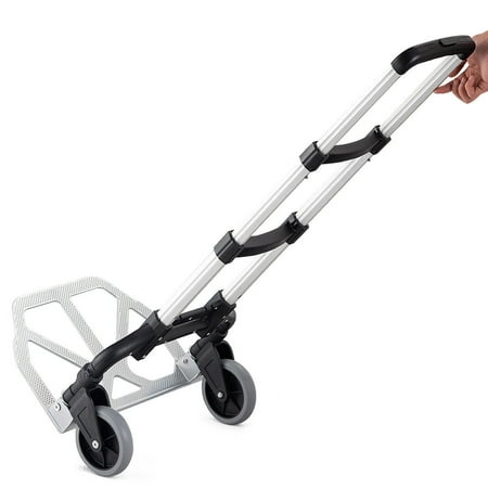 dolly truck hand duty heavy aluminum wheel folding collapsible foldable telescoping gymax lbs capacity wheels canada