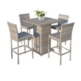 thumbnail image 3 of Fairmont Pub Table Set With Barstools 5 Piece Outdoor Wicker Patio Furniture, 3 of 5