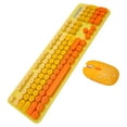thumbnail image 1 of Clavier et Souris Sans Fil Rétro Punk, Clavier USB 2,4G avec Ensemble de Souris de Jeu Réglable à 3 DPI, 1 of 7