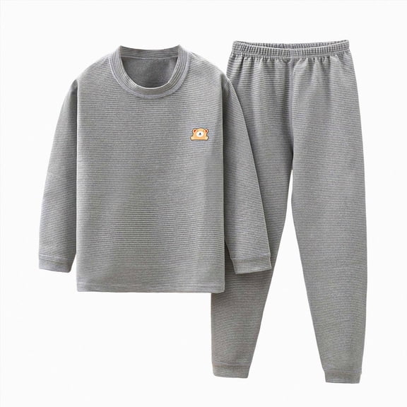 TOWED22 Toddler Baby Girl Boy Clothes Set 2pcs Graphic Print Long Sleeve Sweatshirt Pullover and Casual Pants Fall Winter Outfits Clothing(Grey,13-14 Y)