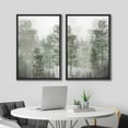 thumbnail image 3 of IDEA4WALL Framed Canvas Print Wall Art Set Pastel Misty Fog Forest Tree Nature Wilderness Modern Art Decorative Geometric Minimal Artwork for Living Room, Bedroom, Office -, 3 of 5