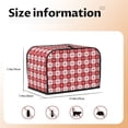 thumbnail image 5 of Daiia Red Plaid Daisy Pattern 2 slice Toaster Cover, Toaster Appliance Dust-proof Cover For Kitchen Small Appliance Dust Cover and Fingerprint Protection, 5 of 7