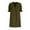Army Green, variant on Patlollav Womens Dresses,Women's V-Neck Shirt Dress Solid Color Straight-Leg Casual Lace Short-Sleeve Dress