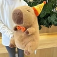 thumbnail image 2 of Carpincho de peluche de simulación de capibara, juguete de anime esponjoso, lindo muñeco de peluche, muñeco de peluche suave, regalos de Navidad y Acción de Gracias para niña, 2 of 4