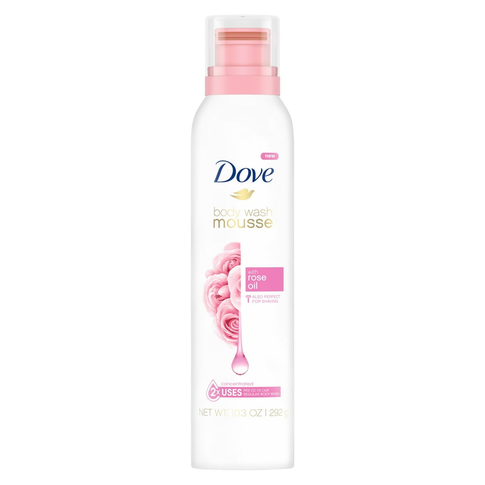 Dove Body Wash Mousse with Rose Oil 10.3 oz