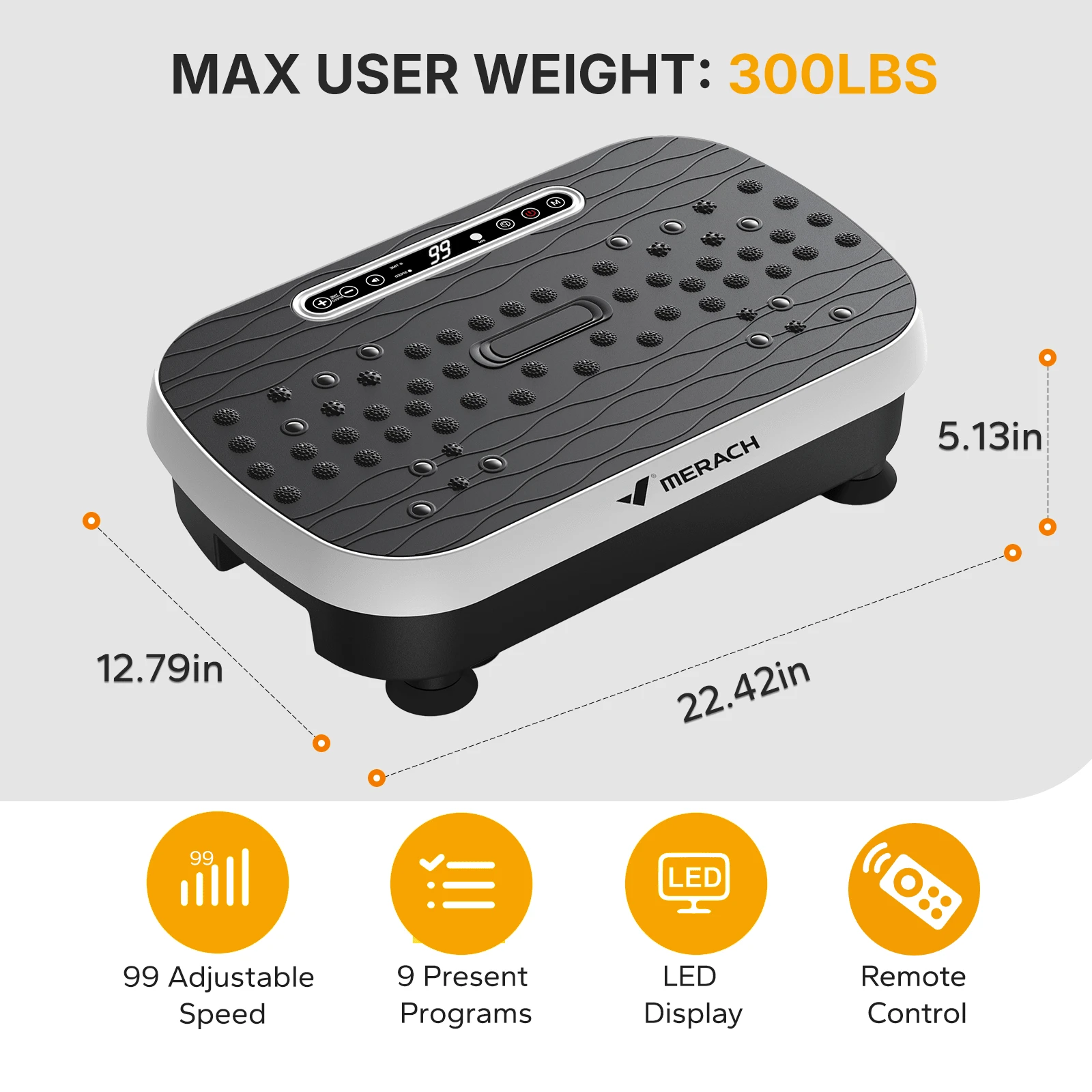 Vibration Plate Exercise Machine For Weight Loss, Dual Massage, 99 Adjustable Speeds, Full Whole Body Workout Vibration Platform, Waver Vibration Plate For Home Fitness