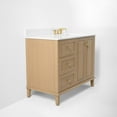thumbnail image 2 of Hannah 42 in. Off Centered Right Basin Vanity in Oak with White Quartz top, 2 of 8