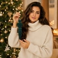 thumbnail image 5 of Beautynvta 6 Pcs Christmas Tree Ornaments, Velvet Cone Shaped Hanging Ornaments for Christmas Tree, Flocked Shaped Christmas Balls for Christmas Party Decorations, 6.69"x1.57"x1.57", Green, 5 of 5