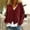 Wine, variant on Fashion Women Solid V-Neck Buttons Casual Stretchy Knitted Sweater Cardigan Coat Button Cardigan Sweater Maternity Cardigan Sweaters for Women Summer Sheer Cardigans for Women Light Cardigan for Women