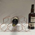 thumbnail image 4 of Versatile Storage Wine Rack, Beautiful Decoration with Hexagonal Storage Spaces, Strong and Scratch Resistant Wine Bottle Holder for Home Kitchen Bar (Rose Gold), 4 of 8