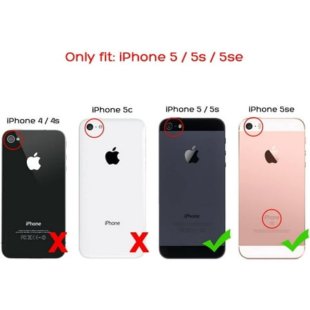 Iphone Se Case Iphone 5s Case Ulak Iphone 5s 5 Se Wallet Case Fashion Pu Leather Magnet Wallet Flip Case Cover Walmart Canada