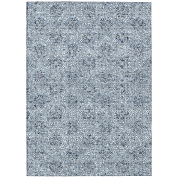 Dalyn Rugs Machine Washable Indoor/Outdoor Chantille Blue 10' x 14' Rug