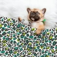 thumbnail image 3 of Naloa Green Leopard Dog Blanket, 3 Sizes Cat Blanket for Indoor Cats Large Medium Small Dog Gifts-Small, 3 of 8