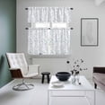 thumbnail image 4 of Blue Coral Coastal Kitchen Curtains Sets for Windows 24 Inch Length, Vintage Starfish Conch Nautical Rod Pocket Window Treatments Tier Curtains and Valances Set for Bedroom/Bathroom, 4 of 8