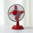 thumbnail image 4 of Zeiwohndc USB/AA Battery Power Desk Fan 5.7inch Retro Oscillating Table Fan Powerful, 4 of 13
