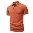 thumbnail image 4 of YODETEY Men's & Big Men's Everyday Pique Polos, Moisture Casual Collared Shirt,Red,Size S-3XL, 4 of 6