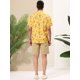 thumbnail image 5 of Lars Amadeus Camisa hawaiana de verano con botones y manga corta con estampado de flores tropicales para hombre Rojo amarillo L Unique Bargains Camisa, 5 of 6