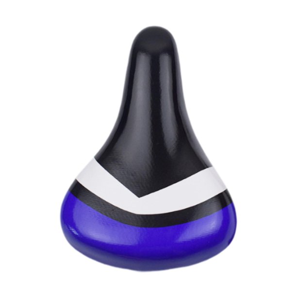 Cojín de asiento de sillín de bicicleta para niños, suave y cómodo. Negro Azul