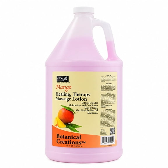 PRONAIL - Healing Therapy Massage Lotion - Professional Pedicure, Body and Hot Oil Manicure, Infused with Natural Oils, Vitamins, Panthenol and Amino Acids (Mango, 1 Gallon)