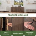 thumbnail image 5 of Uforic TV Stand with Storage for TVs up to 80 Inch, 70'' Entertainment Center with 4 Fluted Doors for Living Room or Apartment, Walnut, 5 of 8