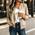 thumbnail image 2 of Xijirk Women Polka Dot Bomber Jacket Zip Up Long Sleeve Ribbed Trim Coat for Spring Fall Daily Wear, 2 of 7