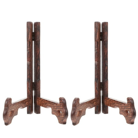 

NUOLUX 1Pc Multipurpose Wood Display Rack Creative Dinner Plate Display Stand