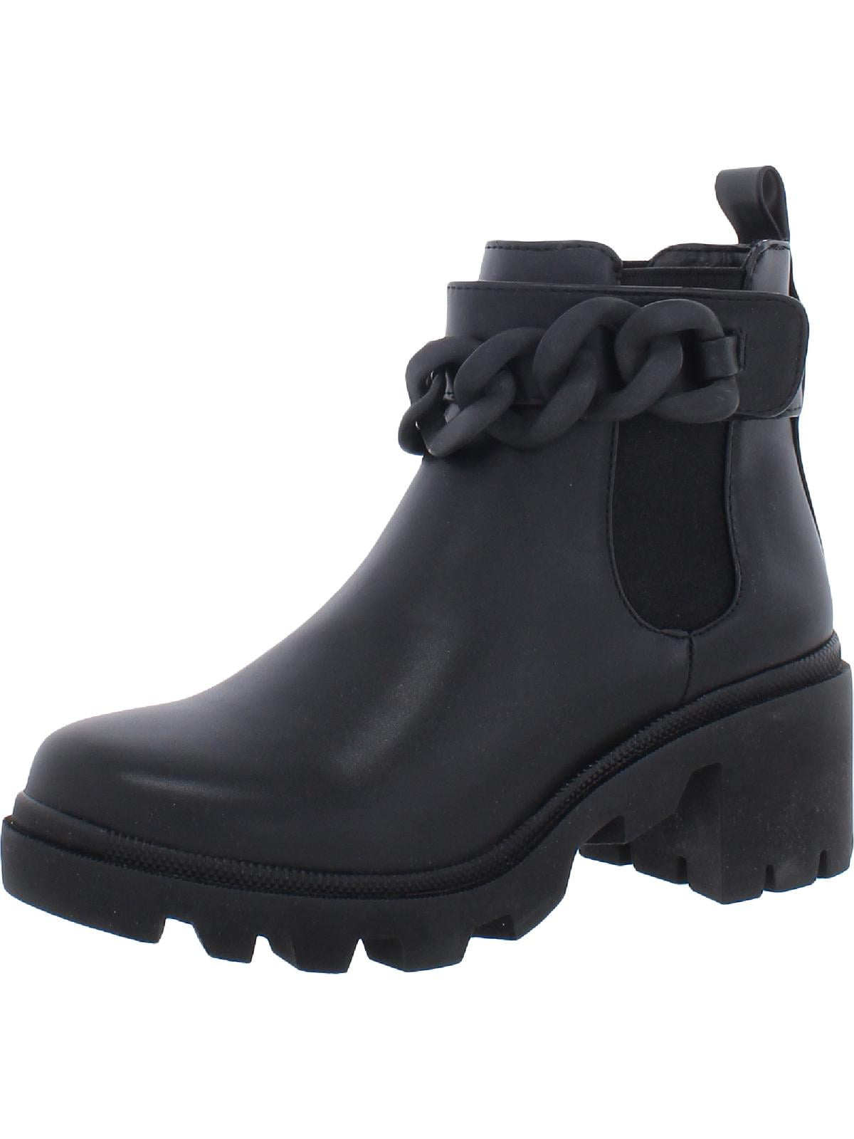 Steve Madden Womens Amulet Leather Block Heel Chelsea Boots