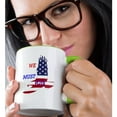 thumbnail image 2 of 3drose, Image of Eagle in Flag Colors with Words We Must Vote, 15oz Two-tone Green Mug, 2 of 6