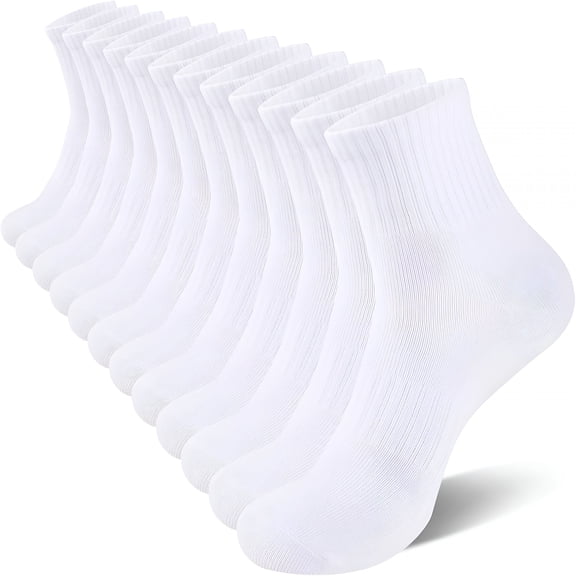 TELOLY Mens Ankle Socks Cotton Quarter Thin Ankle High Mini Crew Socks for Men 6 Pairs