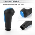 thumbnail image 6 of Unique Bargains Shift Knob 5 Speed Manual Stick Shifter Knob for Chevrolet Spark 2011-2016 Plastic Blue Black, 6 of 7