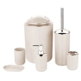 thumbnail image 2 of Vikakiooze 2023 Promotion on sale, 6 Piece Bathroom Accessory Set With Soap Dispenser mp, Toothbrush Holder, Toilet Brush, Trash Can,Tumbler And Soap Dish, 2 of 5