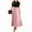 Pink, variant on TQWQT Work Dresses for Women 2025 Short Sleeve Teacher Dress Plain Print Flowy Maxi Dresses Empire Waist Church Patchwork Ruffle Hem A Line Dresses Plus Size Office Attire Pink M