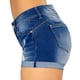 thumbnail image 4 of ICHUANYI Clearance Fashion Women's Pocket Solid Jeans Pants Female Hole Bottom Casual Shorts(Blue, XL) ICHUANYI WER2023080902471, 4 of 9