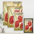 thumbnail image 4 of Designart 'Blossoming Red Poppies In Wheat Fields II' Traditional Framed Canvas Wall Art Print, 4 of 5