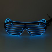 EL Wire Flash Glass LED Light Glow Glasses Fluorescent Dance Party Prop (Blue) Sarapandan