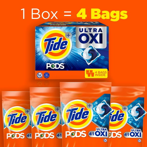【新品未開封】 Tide+ PODS 104個　4 in 1 洗濯用洗剤 Tide PODS Ultra Oxi Liquid Detergent Pacs For Cold Water