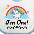 thumbnail image 4 of Inktastic 1st Birthday Unicorn Rainbow 1 Year Old Party Girls Baby Bib, 4 of 4