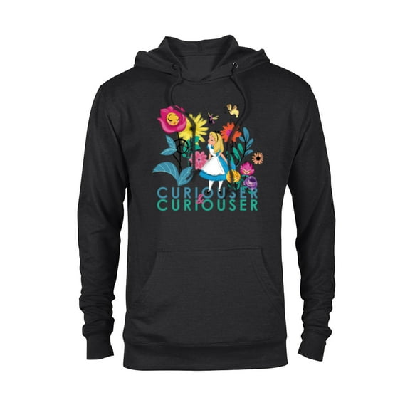 Disney Alice in Wonderland Curiouser & Curiouser - Pullover Hoodie for Adults - Customized-Black