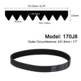 thumbnail image 2 of Unique Bargains 170J8 PJ V-Ribbed Belt, EPDM Industrial Transmission Serpentine Belt, 2 Packs, 2 of 5