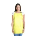 thumbnail image 2 of DALIX Apron Commercial Restaurant Home Bib Spun Poly Cotton Kitchen Aprons (3 Pockets) in Yellow, 2 of 6