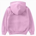 thumbnail image 4 of Staki Girls Winter Jacket Kids Full Zip Hoodie Boys Jacket Warm Cozy Outwear Coat with Pockets 1-10Y(Purple,6-7 Years), 4 of 9