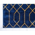 thumbnail image 3 of Marilyn Monroe Glam Collection Area Rug - Trellis (2' x 6' 1" Runner Navy Blue Gold/Gold), 3 of 9