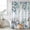 Blue, variant on Thanksgiving Pumpkin Shower Curtain, Waterproof Shower Curtains for Bathroom, Fall Eucalyptus Pastoral Leaves Washable Fabric Bathtub Curtain Set Bath Decor with 12 Hooks 48"x72"