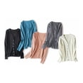 thumbnail image 3 of Sueter Mujer Moda Sweater Dama Abierto Botones Abrigo Ligero LOLE  Sueter, 3 of 4