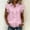 Pink plus size sleeveless blouse a1, variant on Women's Plus Size Blouse Sleeveless Collared Ruffle Button Down Shirt Casual Party Wear Tops, White L