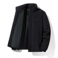thumbnail image 3 of IYTR Mens Winter Warm Thick Corduroy Jacket Long Sleeve Casual Outdoor Coat Solid Color Zip Up Jacket Outerwear (Black,XL), 3 of 3