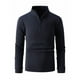 thumbnail image 3 of Blusa y camisa de manga larga con cuello alto para hombre, color liso, con cremallera, deportiva, de manga larga y cuello alto., 3 of 8