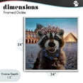 thumbnail image 4 of Stupell Industries Eclectic Louvre Loot Raccoon White Framed Giclee Art, 24 x 24, by Lucia Heffernan, 4 of 8