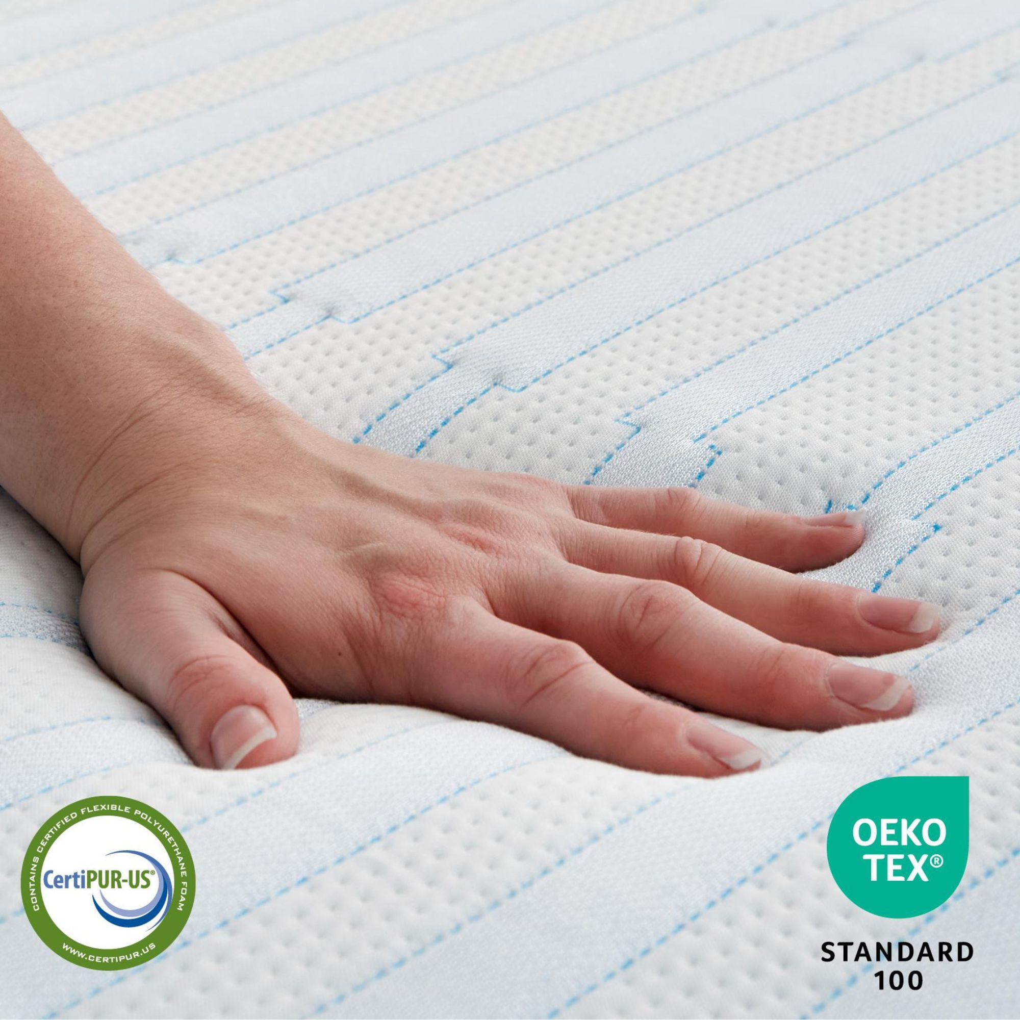 Bodipedic Essentials 8” King Tight Top Medium Plush Tri Layered Gel Memory Foam Mattress